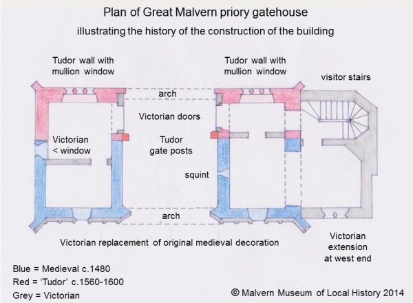 Plan for Malvern Priory gatehouse