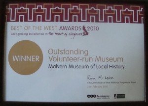 Award for best voluntary museum in West Midlands