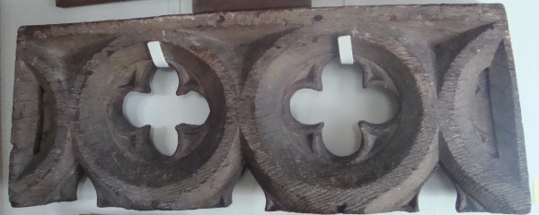 Part of the timber framed windows in the Priory's Guesten Hall