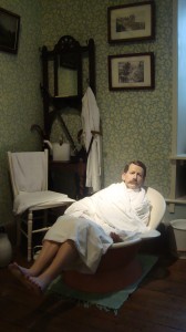 A Water cure patient in a Sitz bath