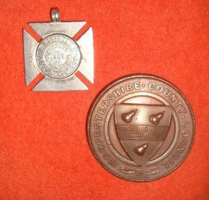 Attendance medals awarded to Malvern children at the beginning of the 20th century