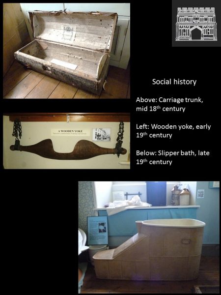 Display items illustrating life in Malvern between 1750 and 1850