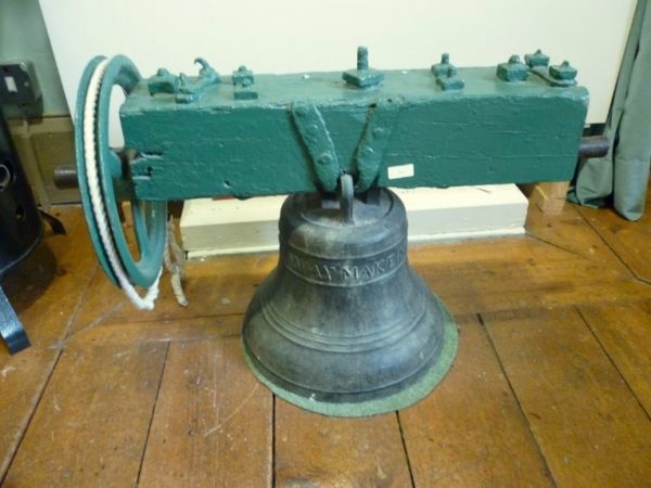 Bell dated 1748, thought to have come from the old Madresfield church and later used at Madresfield village school.